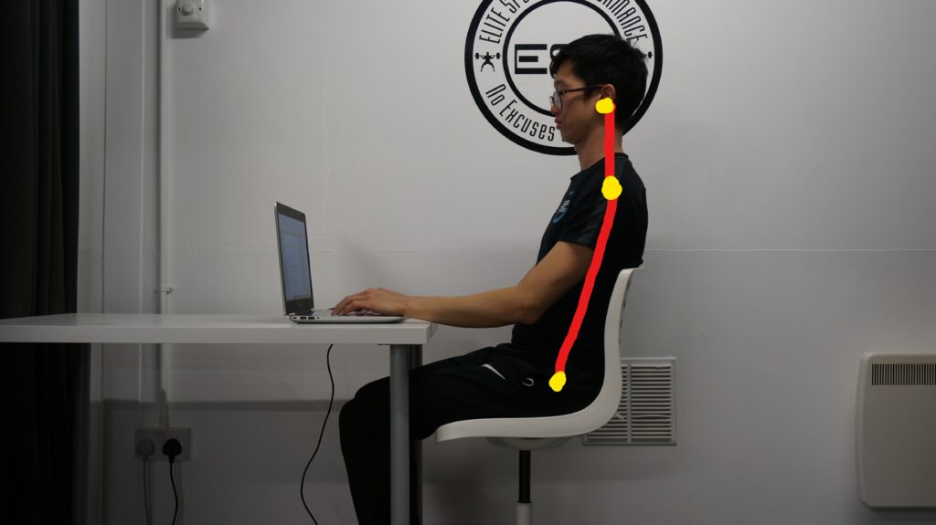 Ideal posture to reduce neck pain