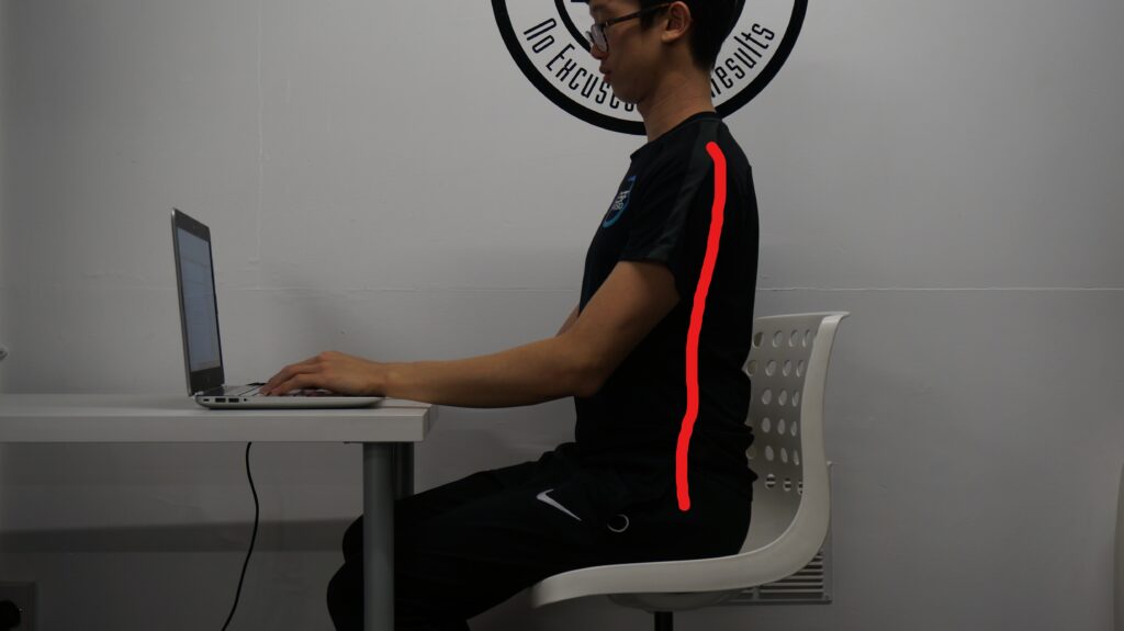 Ideal posture to reduce neck pain